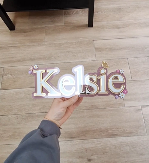 3 Layer Wall Sign Standard Font
