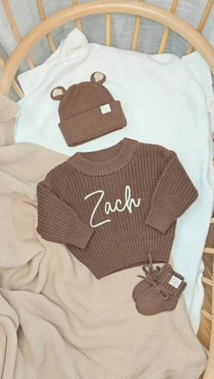 Jumper, Hat and Booties