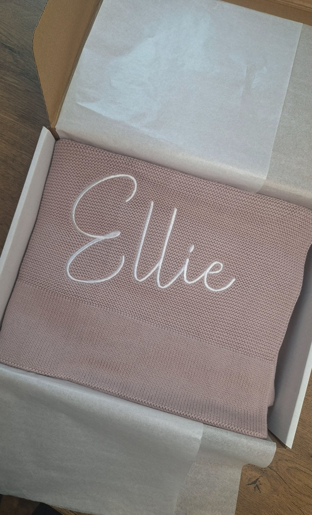 Machine Embroidered Name Blanket