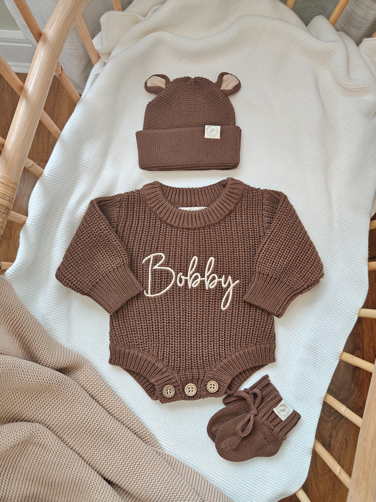 Romper, Hat/Headband and Booties