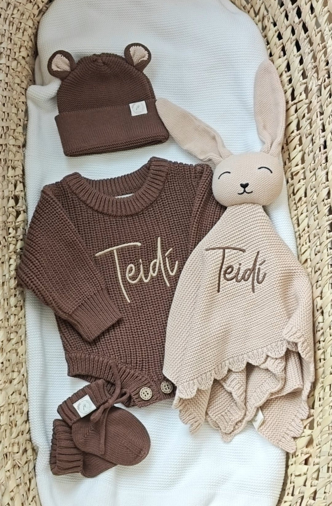 Romper, Bunny, Sock and Hat/Headband Bundle