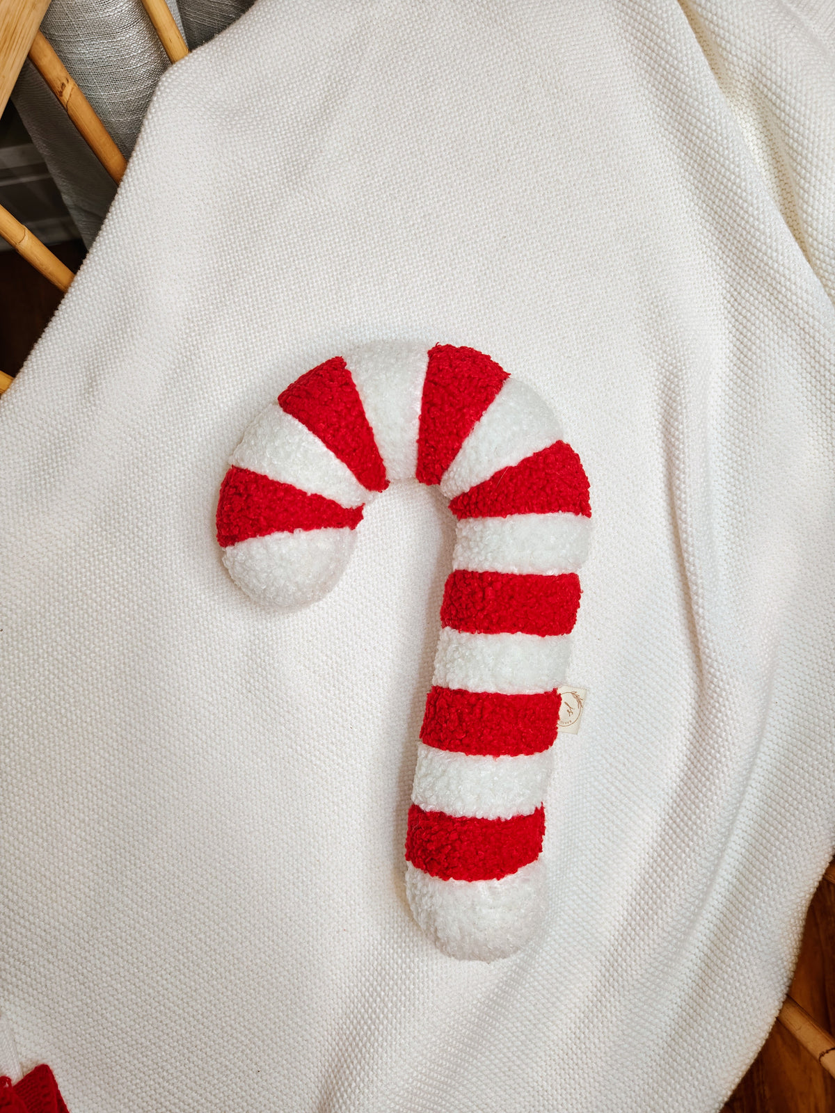 Candy cane plush toy