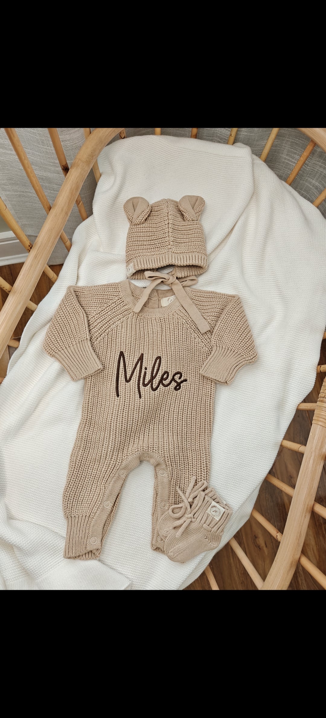 full length Romper, hat and Booties