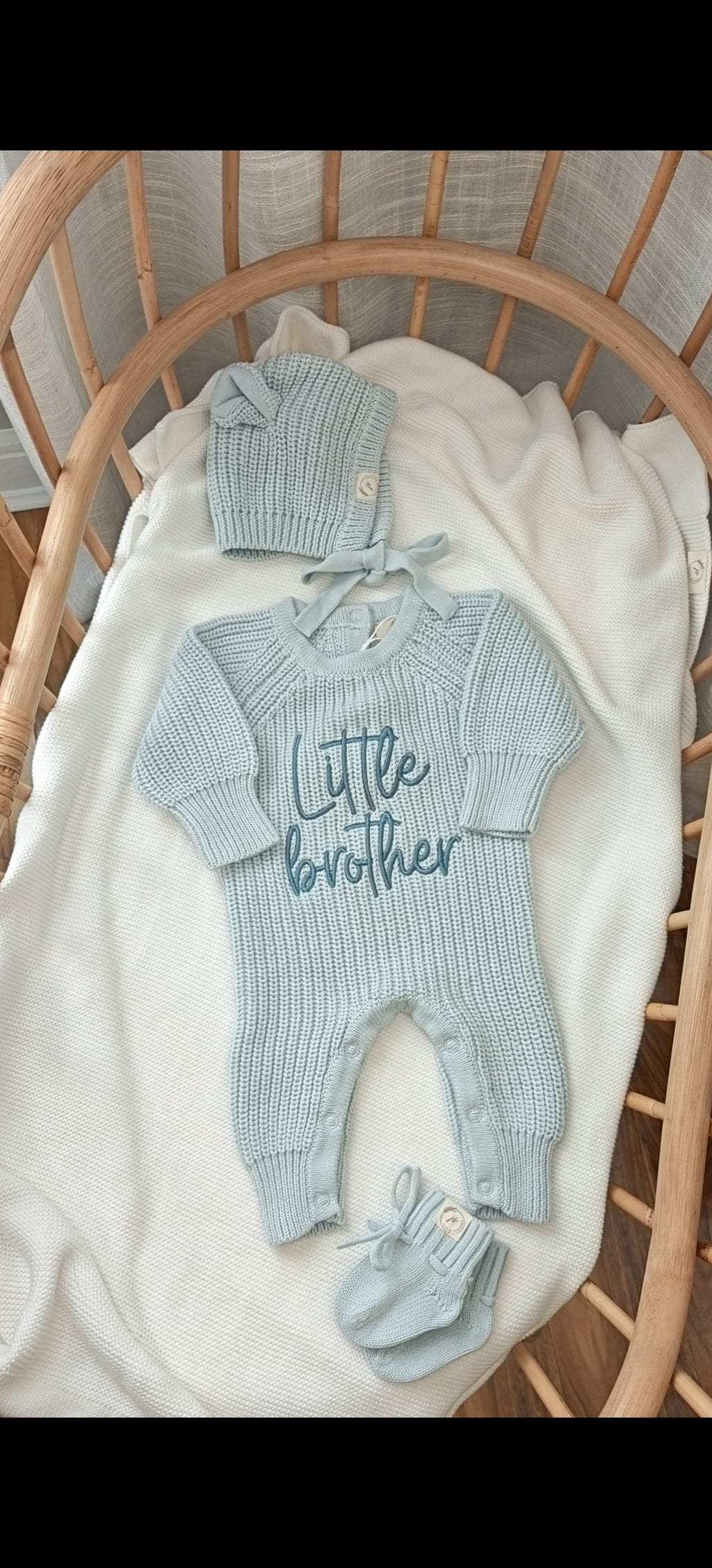 full length Romper, hat and Booties