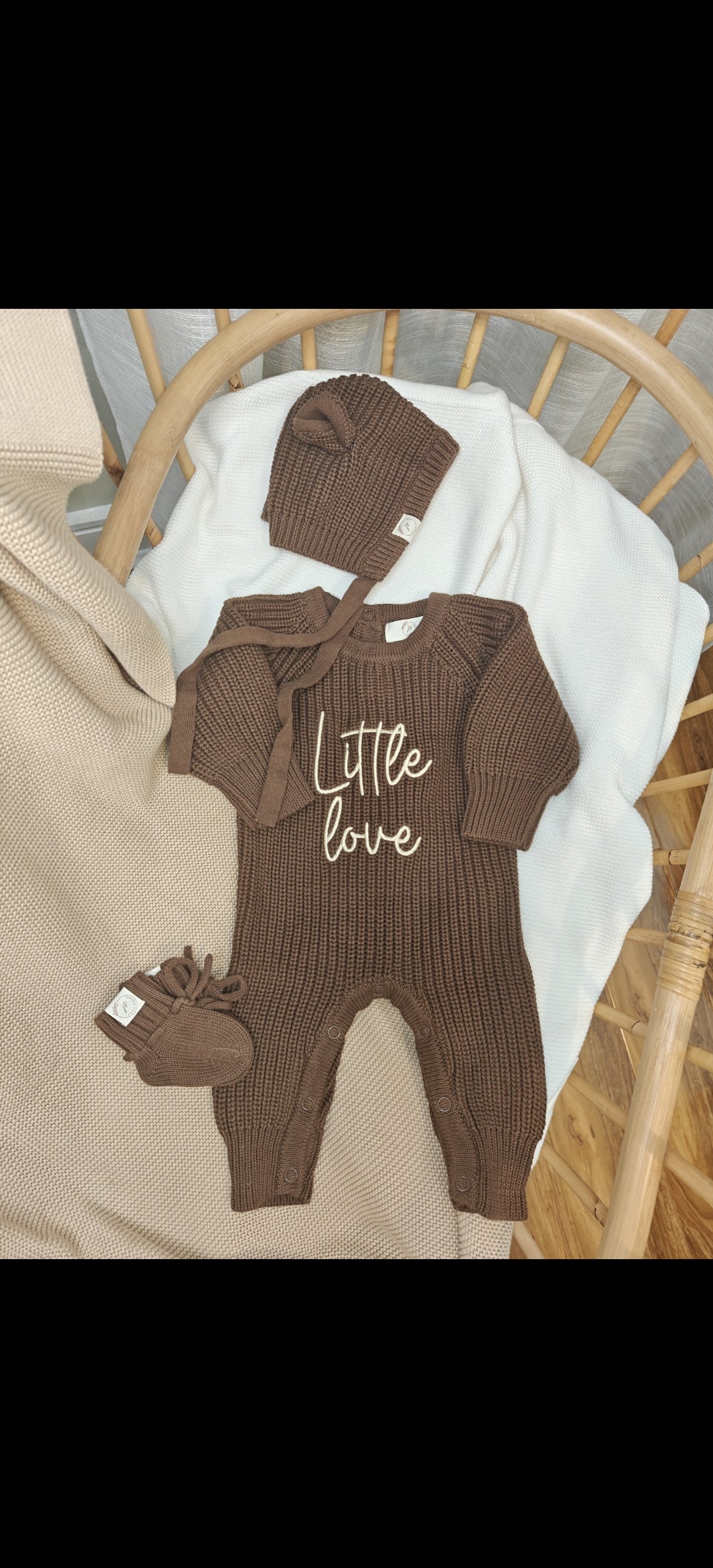 full length Romper, hat and Booties