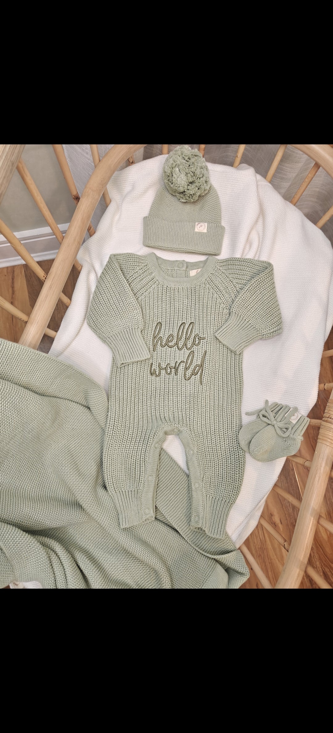 full length Romper, hat and Booties