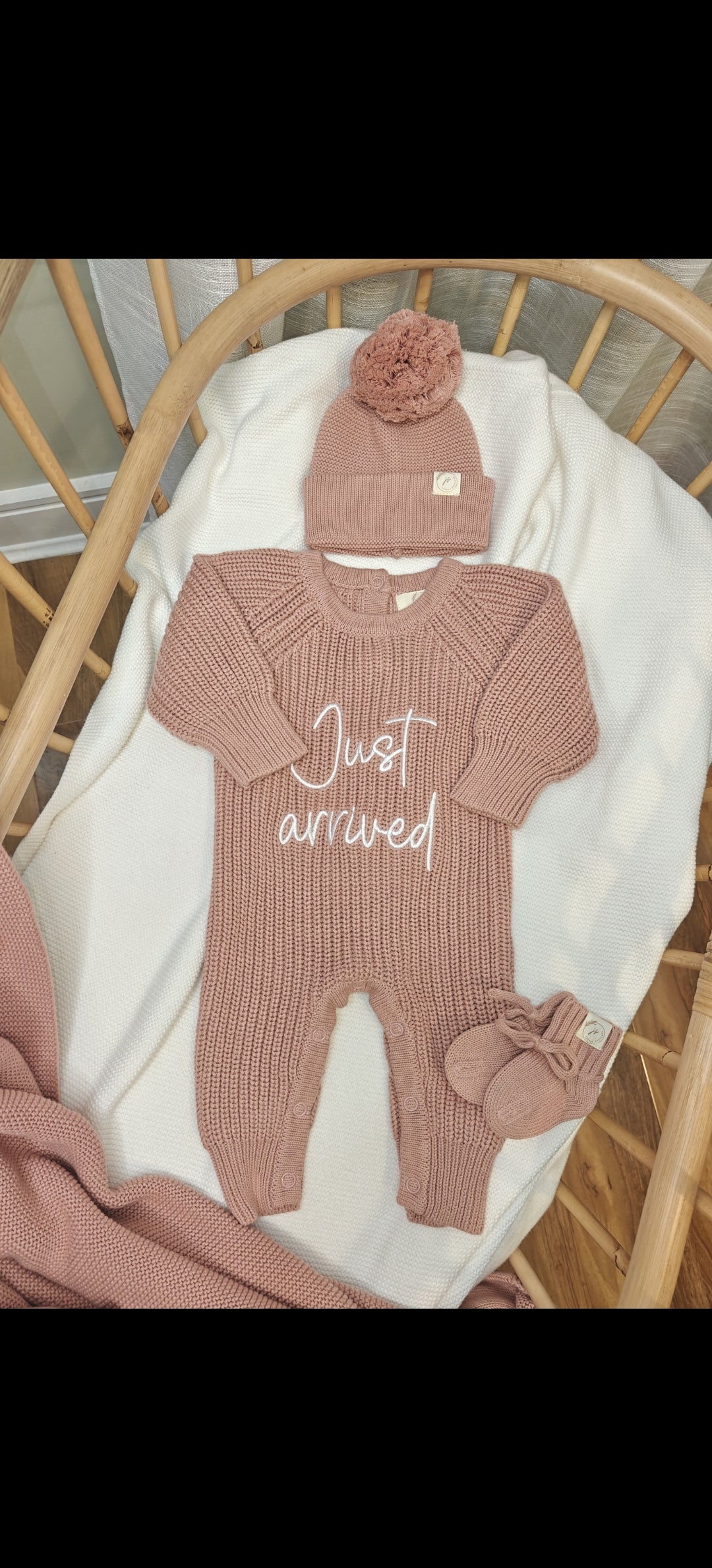 full length Romper, hat and Booties