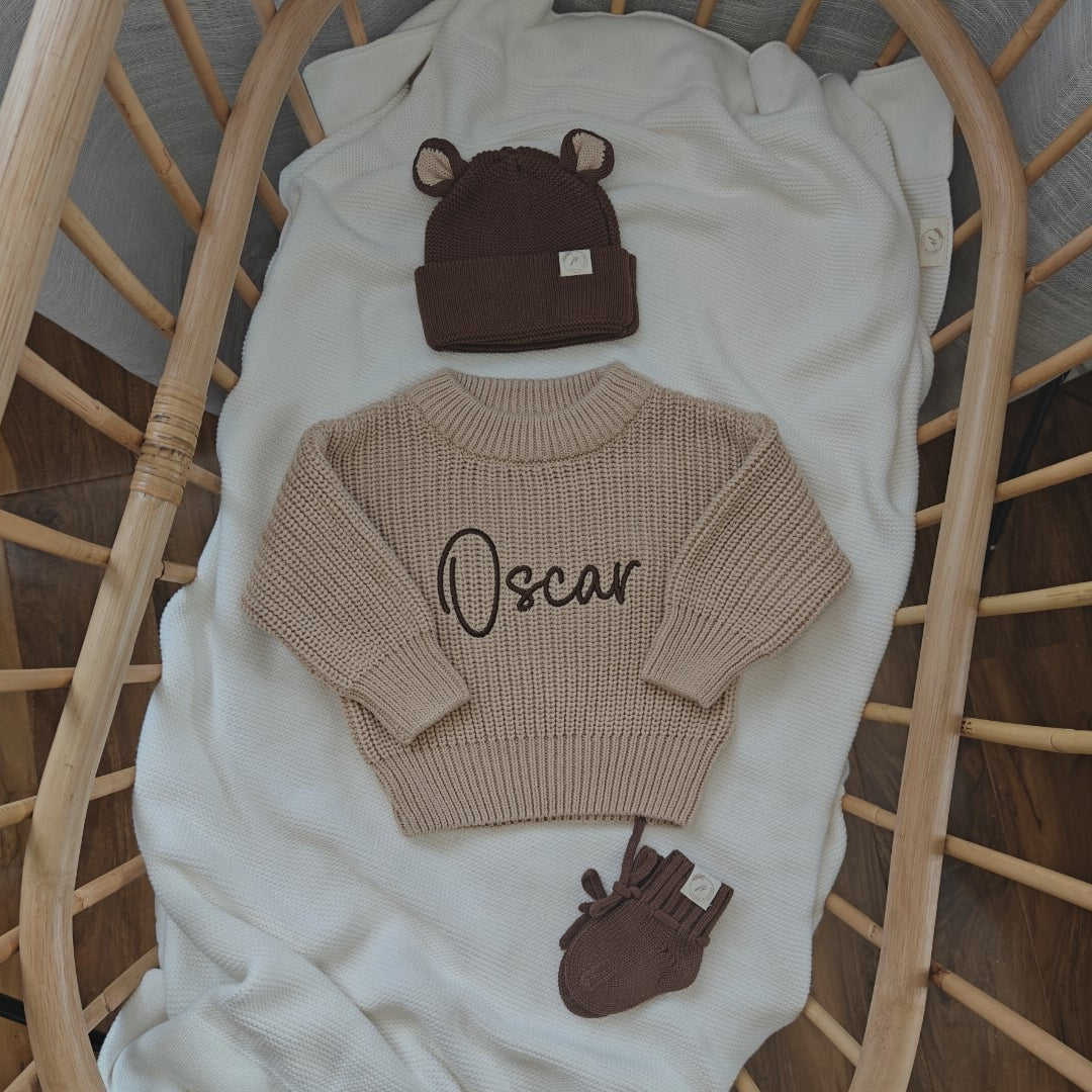 Jumper, Hat and Booties