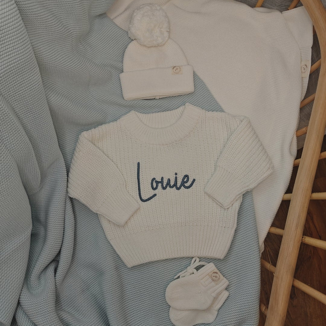 Jumper, Hat and Booties