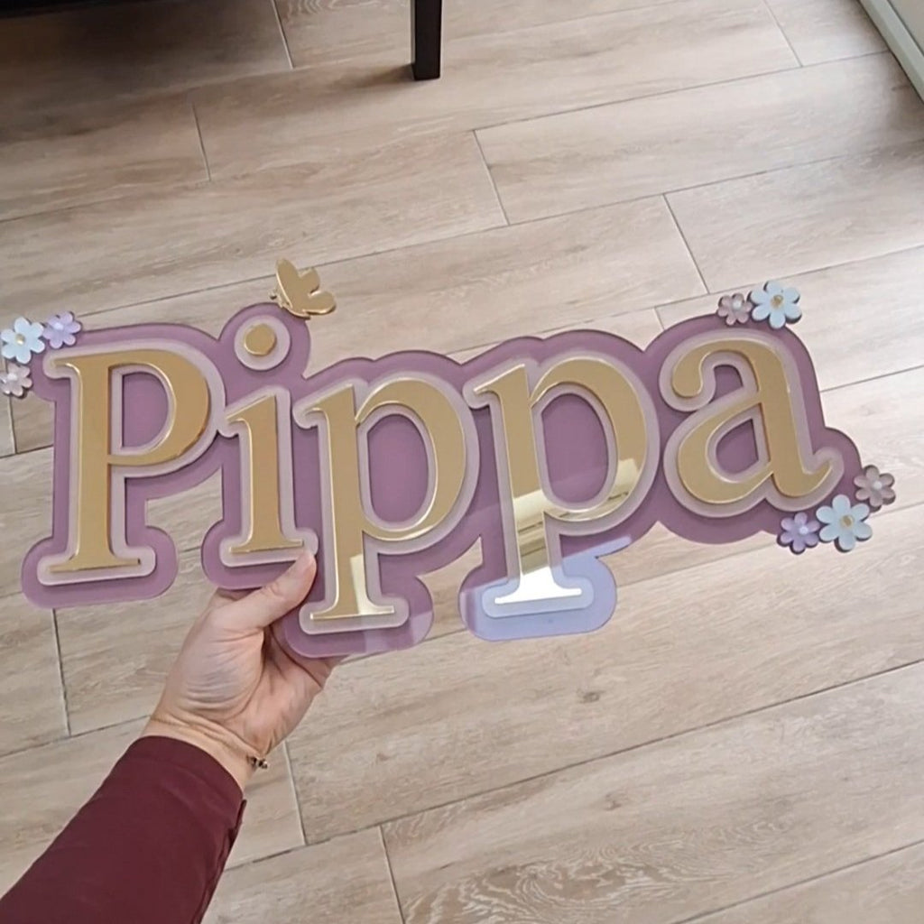 3 Layer Wall Sign Standard Font