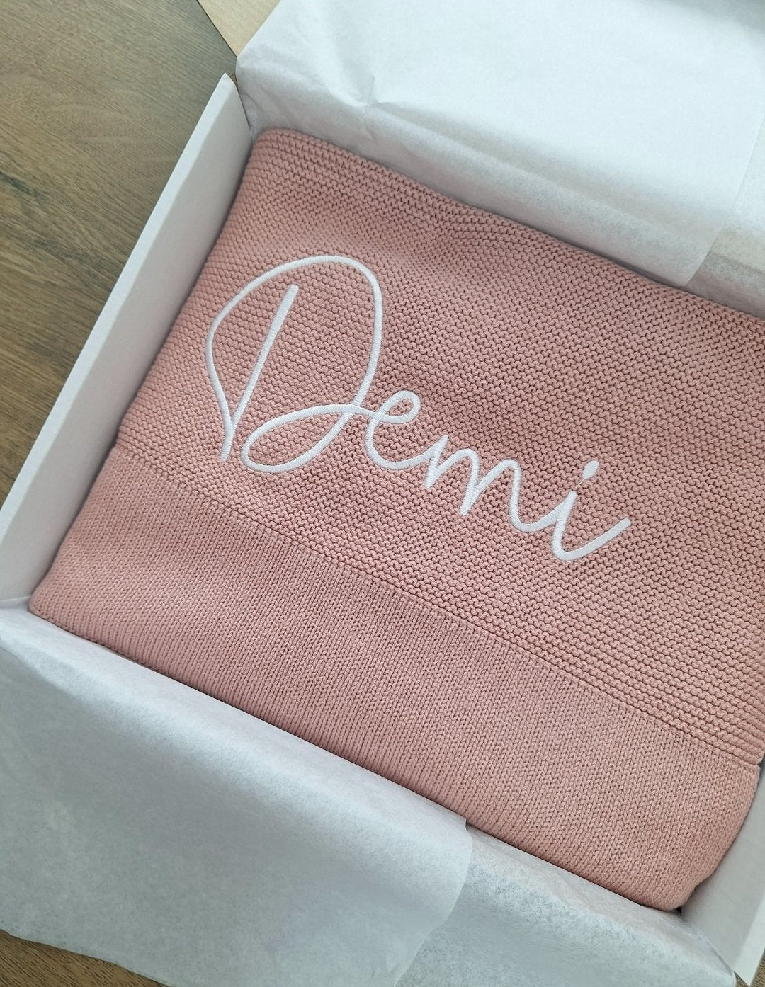 Machine Embroidered Name Blanket